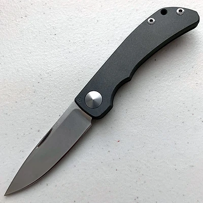 CRK Impinda Manual Knife [3.13" Plain Stonewash] Drop Point