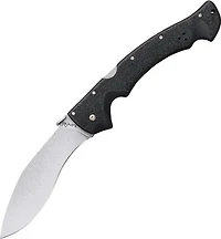 Cold Steel Rajah II Manual Knife LockBack Black Aluminum [6.0" Plain Black AUS-10A] Kukri CS62JL