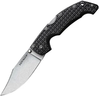 Cold Steel Large Voyager Manual Knife Lockback Black Polymer [4.00" Plain Satin AUS-8A] Clip Point 29AC