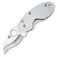 Spyderco Cricket Folding Knife Frame Lock Gray Stainless Steel [1.875" Satin VG-10] Hawkbill C29P
