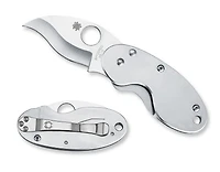 Spyderco Cricket Folding Knife Frame Lock Gray Stainless Steel [1.875" Satin VG-10] Hawkbill C29P