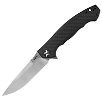 Zero Tolerance 0452 Manual Knife Frame Lock Black Carbon Fiber [4.10"  Plain Stonewash] Drop Point 0452CF
