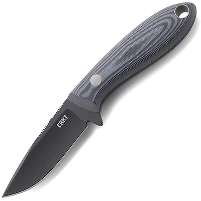 CRKT Mossback Hunter Fixed Blade Knife Black/Blue G-10 [3.19" Black Sk-5] Drop Point 2831