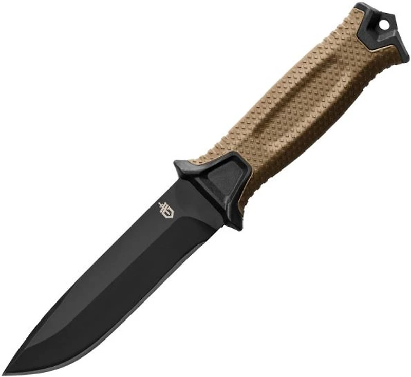 Gerber StrongArm Fixed Blade Knife Tan [4.875" Plain Black] Drop Point 31-001058