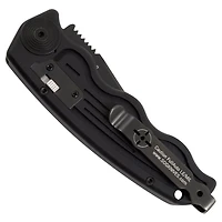 SOG-TAC California Special Automatic Knife Black Aluminum [1.90" Black Plain] ST-14