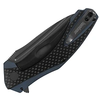 Kershaw Natrix Spring Assisted Knife Black/Blue Carbon Fiber/G-10 [3.25" Gray 8Cr13MoV ] 7007CF