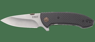 CRKT Avant Manual Knife Liner Lock Black Carbon Fiber [3.18" Satin 8Cr14MoV] Drop Point 4620
