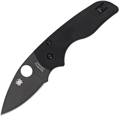 Spyderco Lil'Native Folding Knife Compression Lock Black G-10 [2.47" Black S30V] C230GPBBK