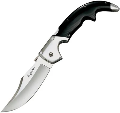 Cold Steel Large Espada Manual Knife Lockback Black G-10 [5.50" Plain Satin S35VN] Trailing Point 62MB