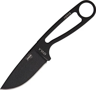 ESEE - Izula Fixed Blade Knife Black Steel [2.875" Plain Black] Drop Point Black Kit