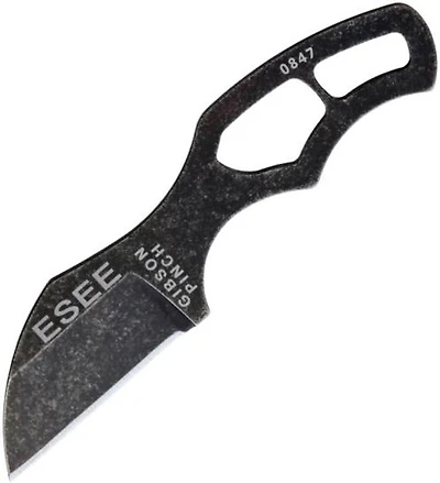 ESEE Pinch Fixed Blade Knife Black Steel [1.30" Plain Black] Wharncliffe ESPINCH
