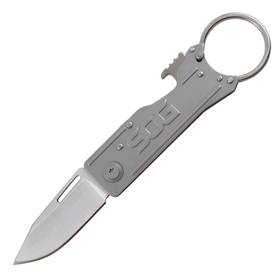 SOG Keytron Manual Knife Gray Aluminum [1.80 Satin Plain] KT1001-CP