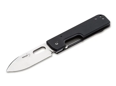 Boker Plus Lancer Manual Knife Black G-10 [3.00" Plain Satin] Drop Point 01BO068