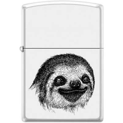 Sloth Face (B/W) Zippo