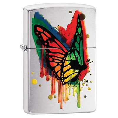 Color Drip Butterfly Zippo