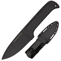 Cold Steel Drop Forged Hunter Fixed Blade Knife Black Steel [3.8" Plain Black] Drop point 36MG