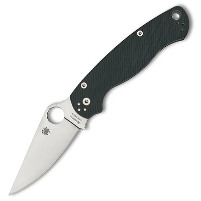 Spyderco Paramilitary 2 Folding Knife Sprint Run Compression Lock Forest Green G-10 [3.44" Satin S45VN] C81GPFGR2