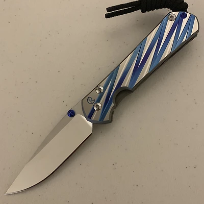 CRK Small Sebenza 31 Manual Knife (Unique Design C1) [2.99" Plain Stonewash] Drop Point