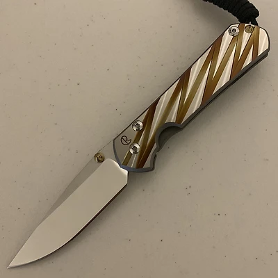 CRK Small Sebenza 31 Manual Knife (Unique Design C2) [2.99" Plain Stonewash] Drop Point