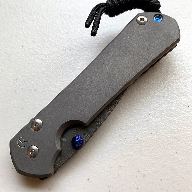 CRK Large Sebenza 31 Manual Knife [Damascus Boomerang 3.61" Plain] Drop Point