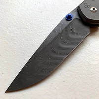 CRK Large Sebenza 31 Manual Knife [Damascus Boomerang 3.61" Plain] Drop Point