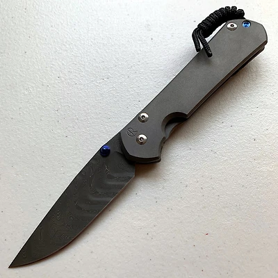 CRK Large Sebenza 31 Manual Knife [Damascus Boomerang 3.61" Plain] Drop Point