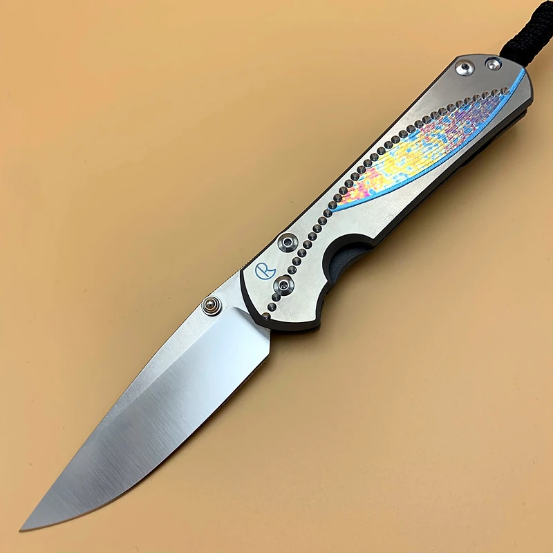 CRK Large Sebenza 31 Manual Knife (Unique Design A2) [3.61" Plain Stonewash] Drop Point