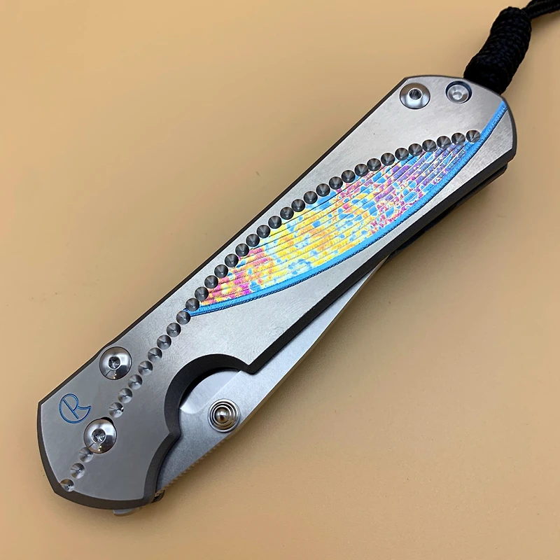 CRK Large Sebenza 31 Manual Knife (Unique Design A2) [3.61" Plain Stonewash] Drop Point