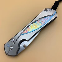 CRK Large Sebenza 31 Manual Knife (Unique Design A2) [3.61" Plain Stonewash] Drop Point