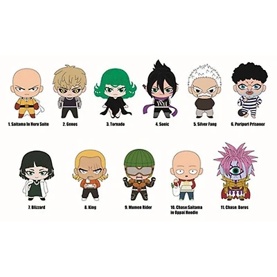 One Punch Man 3D Foam Bag Clip [1 Random Bag]