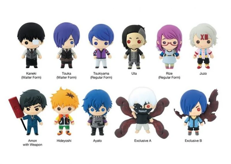 Tokyo Ghoul 3D Foam Bag Clip [1 Random Bag]