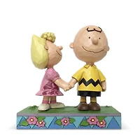 Iconix Peanuts Charlie Brown and Sally Statue Jim Shore