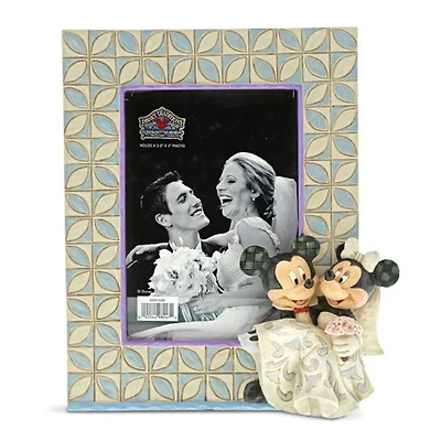 Disney Mickey Mouse & Minnie Wedding Frame Jim Shore