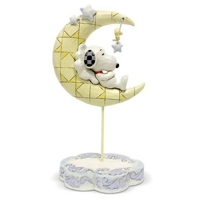 Iconix Peanuts Snoopy Sleeping on Moon Statue Jim Shore