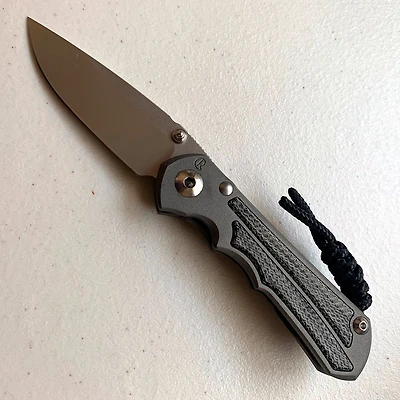 CRK Small Inkosi Manual Knife ( Micarta Inserts) [2.80" Plain Stonewash] Drop Point