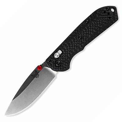 Benchmade Mini Freek Manual Knife AXIS Lock Black Carbon Fiber [3.00" Stonewash S90V] 565-1