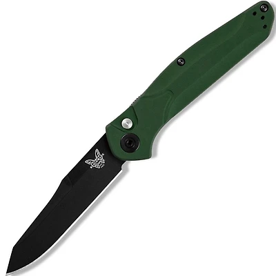 Benchmade 9400 Automatic Knife Plunge Lock Green Aluminum [3.40" Black S30V] 9400BLK