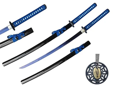 BL Damascus 1045/1060 Samurai Sword Hand Forge Blue Wrap
