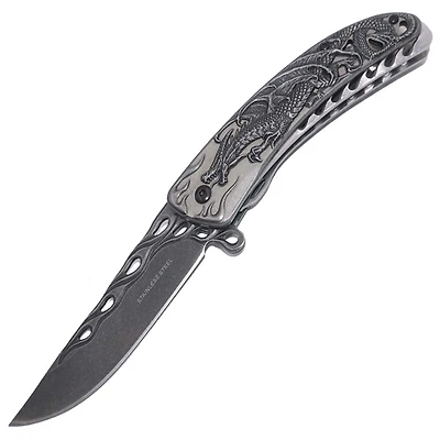 Dragon Flame Stonewash AO Pocket Knife