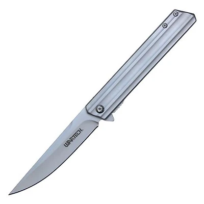Wartech Slim Drop Point (SILVER) AO Pocket Knife