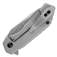 Kershaw Valve Spring Assisted Knife Gray Stainless Steel [2.25" Plain Stonewash] 1375