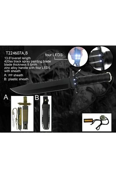 13.6" Stec BK Survival Fixed Blade w/ Kydex Sheath