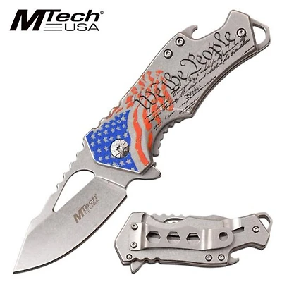 MTech Flag We The People [Med] AO Pocket Knife