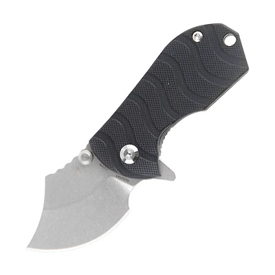 Kizer Flip Shank Manual Knife Frame Lock Black G-10 [2.00" Stonwash S35VN] Ki2521A1