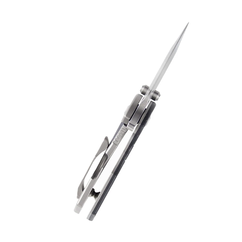 Kizer Flip Shank Manual Knife Frame Lock Black G-10 [2.00" Stonwash S35VN] Ki2521A1