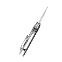 Kizer Flip Shank Manual Knife Frame Lock Black G-10 [2.00" Stonwash S35VN] Ki2521A1