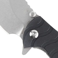 Kizer Flip Shank Manual Knife Frame Lock Black G-10 [2.00" Stonwash S35VN] Ki2521A1