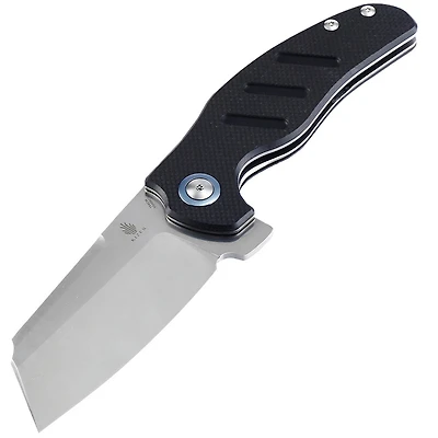 Kizer Vanguard Series C01C XL Manual Knife Liner Lock Black G-10 [4.00" Satin 154CM] Sheepsfoot V5488C1