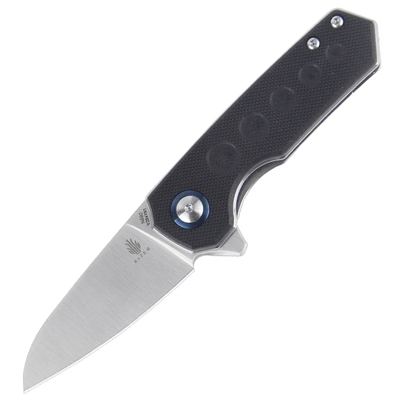 Kizer Lieb Manual Knife Liner Lock Black G-10 [2.375" Satin N690] Wharncliffe V24541N1