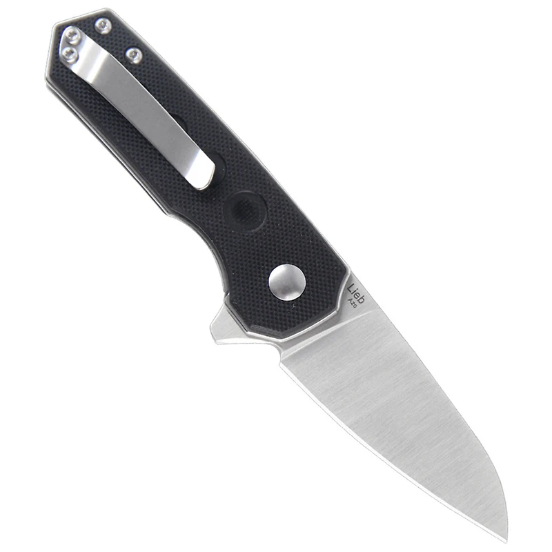 Kizer Lieb Manual Knife Liner Lock Black G-10 [2.375" Satin N690] Wharncliffe V24541N1